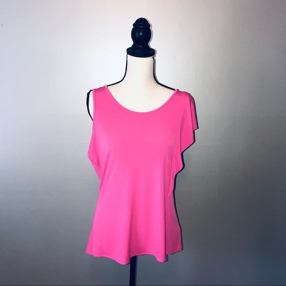 Worthington Hot Pink Sleeveless Blouse Size Large - Picture 2 of 7